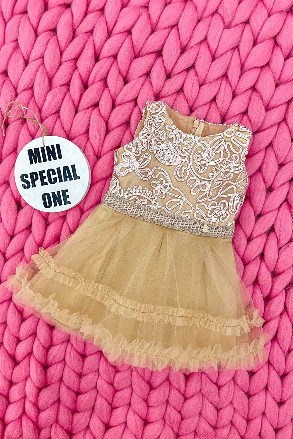 High Class Alessa mini Rochie din dantelă - Nude - Imagine 9