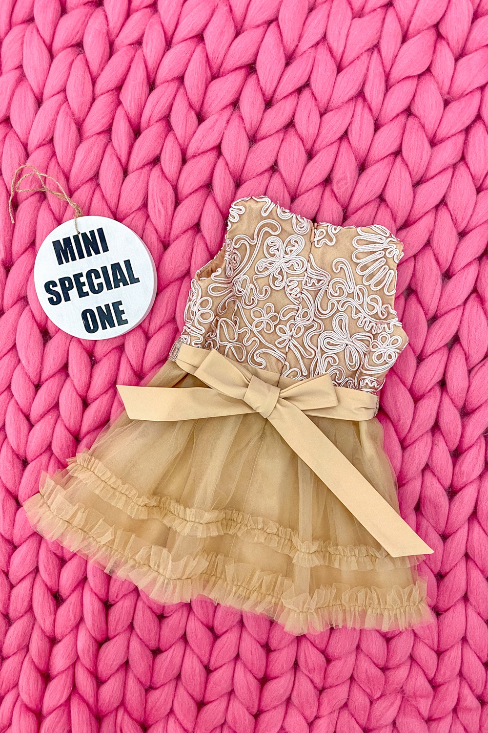 High Class Alessa mini Rochie din dantelă - Nude - Imagine 8