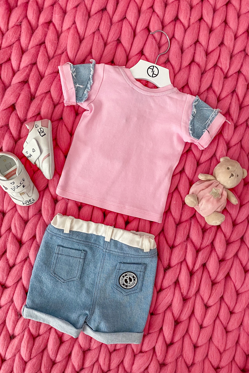 Alessa Mini Denim T-Shirt - Pink - Imagine 13