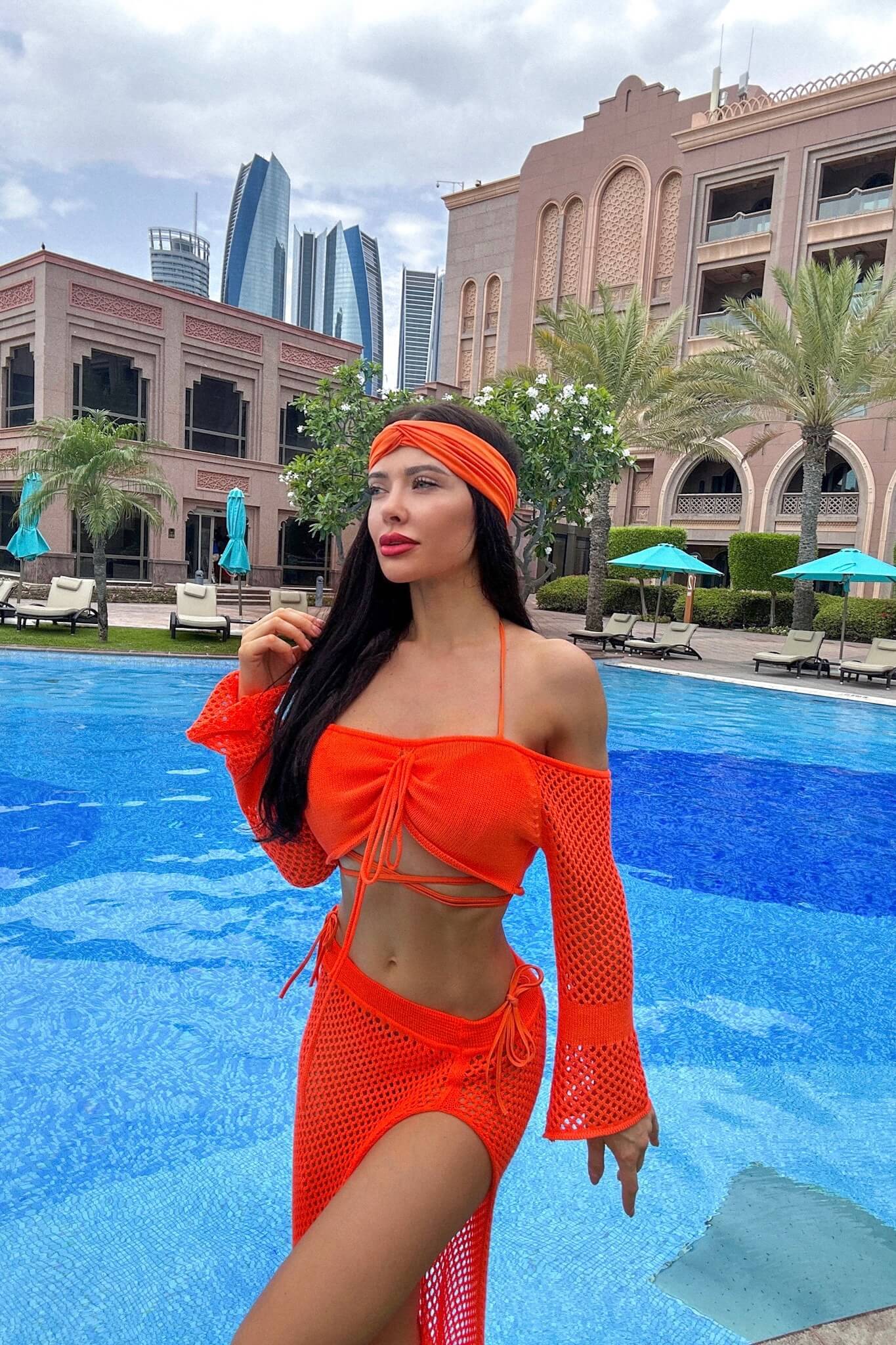 Bentiță Pentru Păr Tip Turban - Orange - Imagine 7