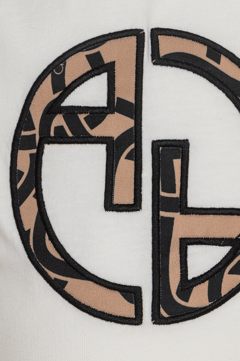 Alessa Luxury Logo mini T-Shirt - Ecru - Imagine 14