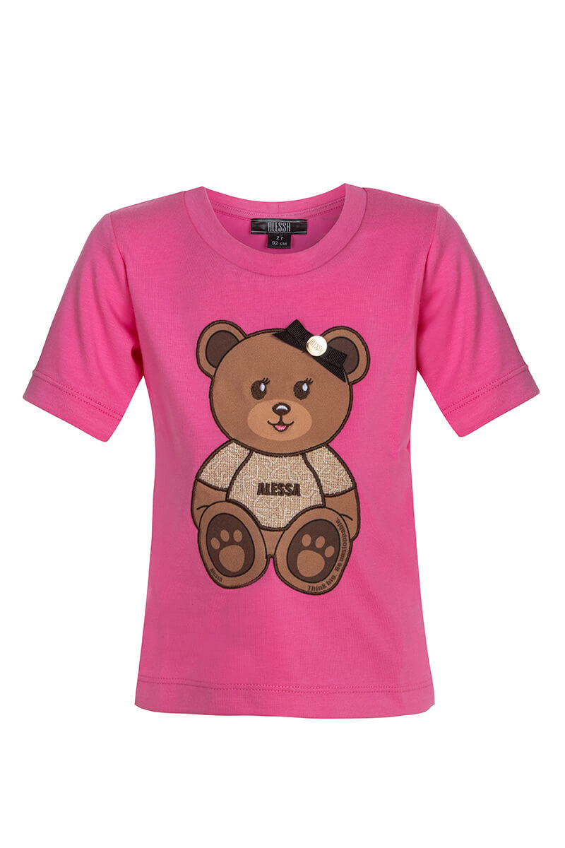 Alessa Bear Mini Cotton T-Shirt - Roz - Imagine 14