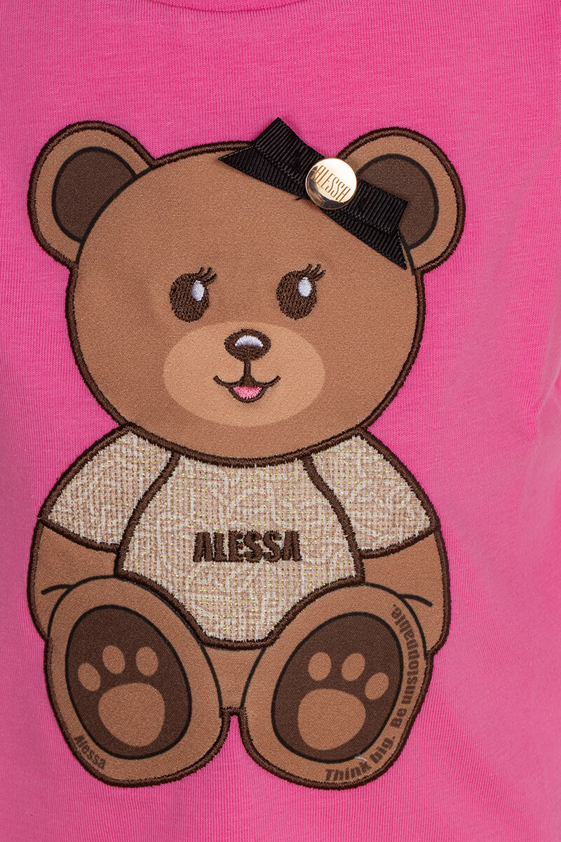 Alessa Bear Mini Cotton T-Shirt - Roz - Imagine 9