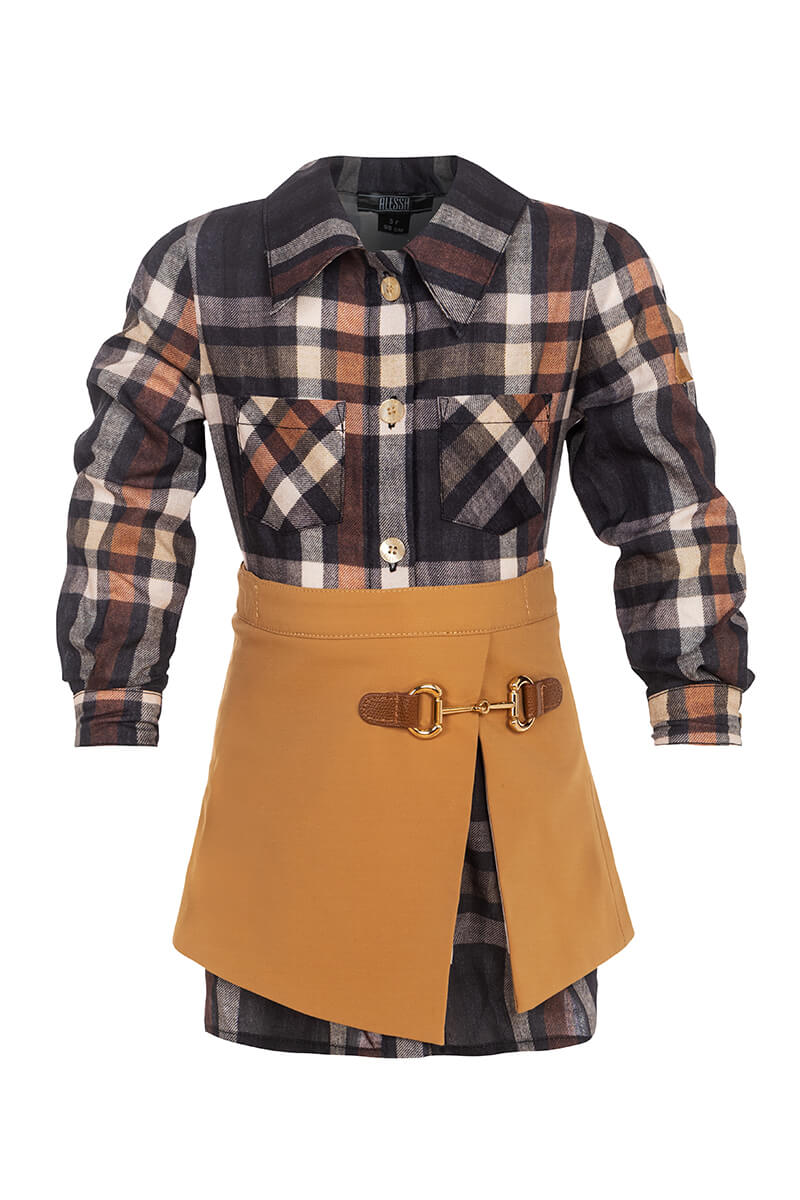 Pulse Pleat Mini Fustă-Accesoriu - Brown - Imagine 16