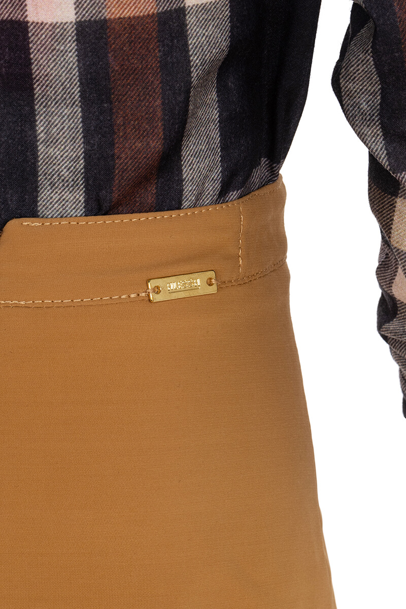 Pulse Pleat Mini Fustă-Accesoriu - Brown - Imagine 14