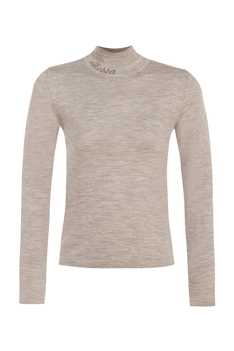 Dreamy Hug Pulover din lână - Beige Grey - Imagine 21