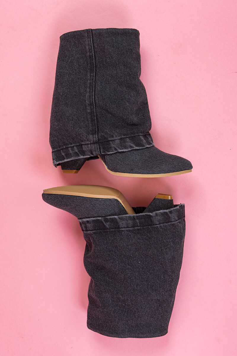 Strut Perfection Ghete - Black Denim - Imagine 8