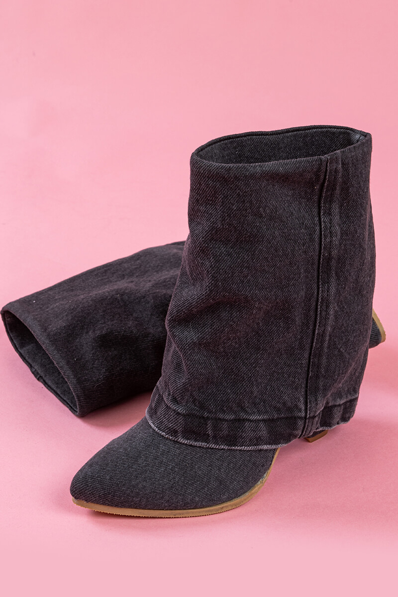Strut Perfection Ghete - Black Denim - Imagine 6