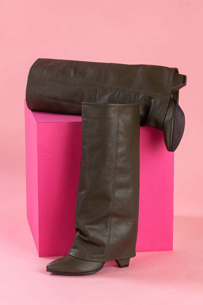 Strut Perfection Cizme - Military - Imagine 26