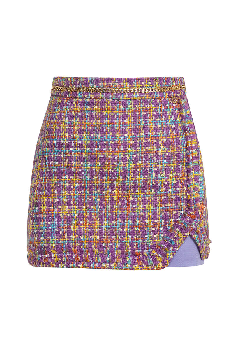 Wild Beauty Fustă-Pantalon Din Buclă - Purple - Imagine 24