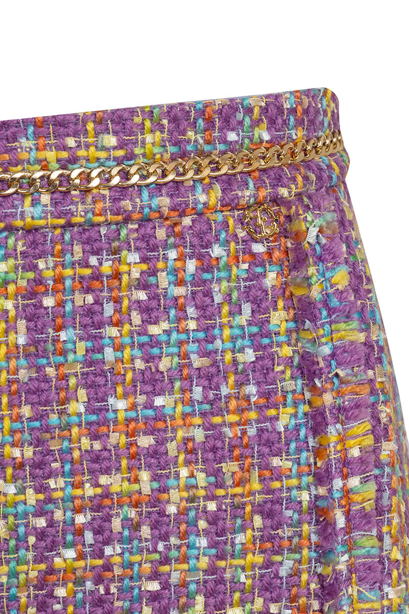 Wild Beauty Fustă-Pantalon Din Buclă - Purple - Imagine 14