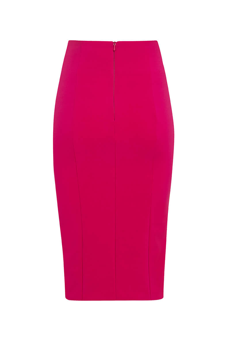 Office Star Fustă cu Centură Încorporată - Fuchsia - Imagine 23