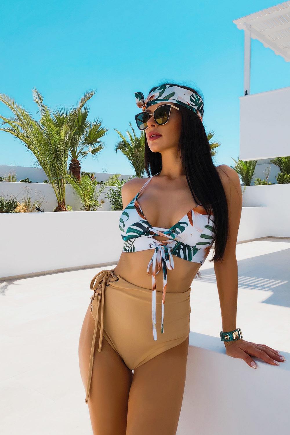 Havana tropicana Bikini cu talie înaltă – costum de baie - Imagine 12