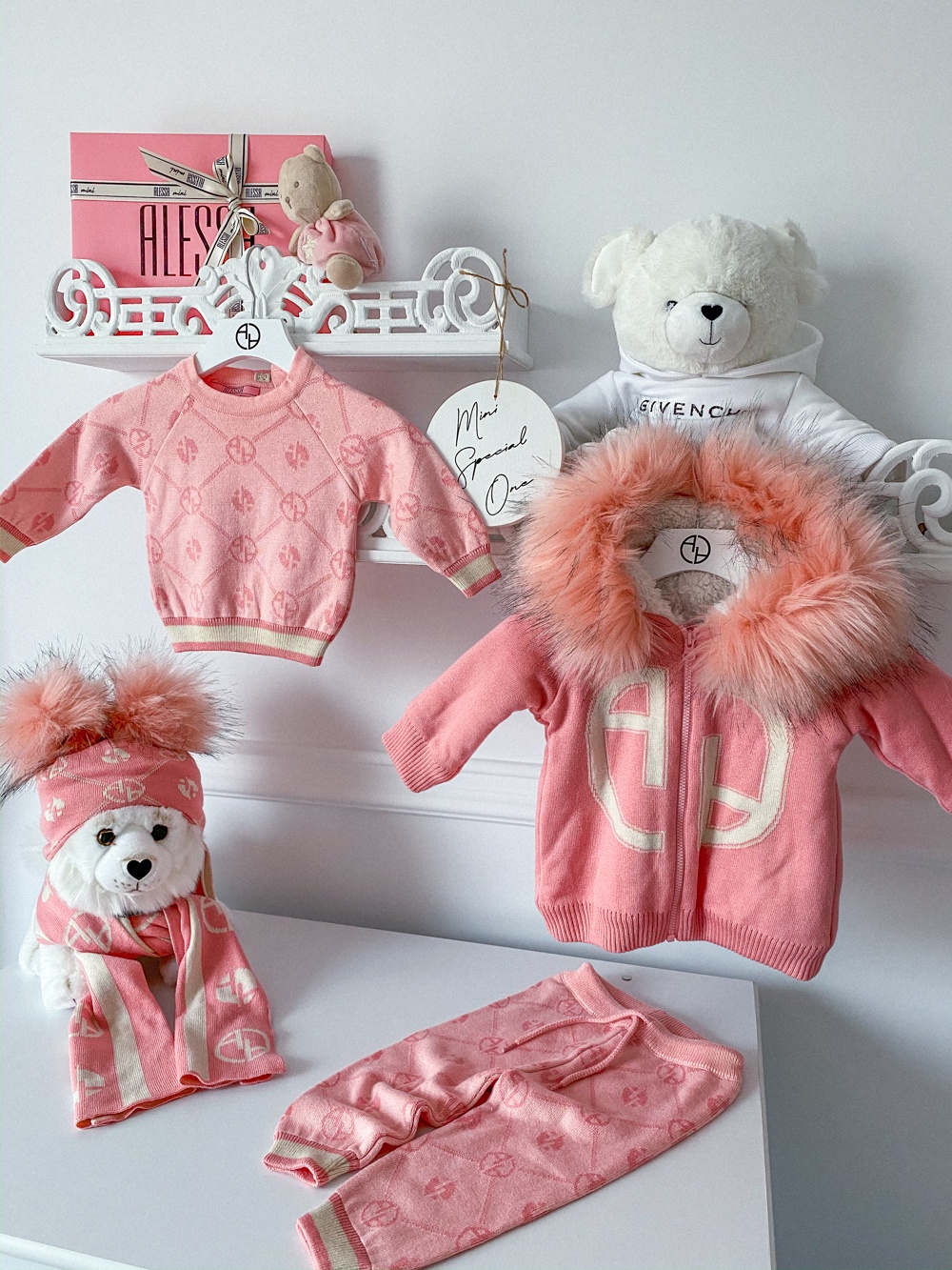 Alessa mini Vestă cu Logo Din Tricot - roz - Imagine 8