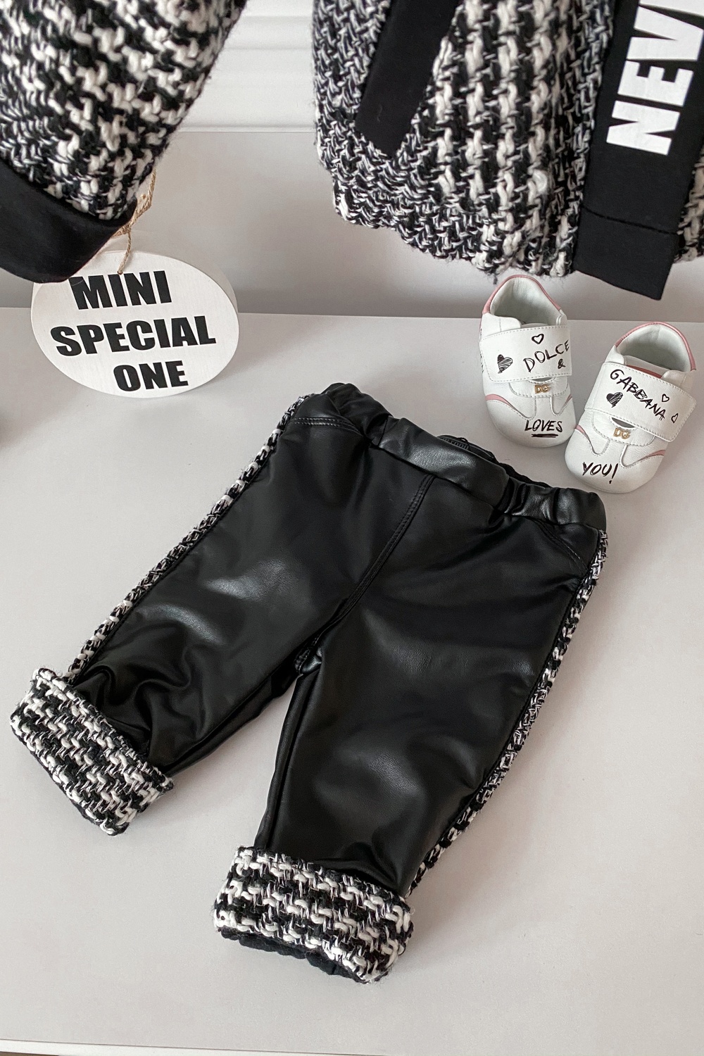 Slow Down Baby Alessa mini pantalon din piele - Imagine 10