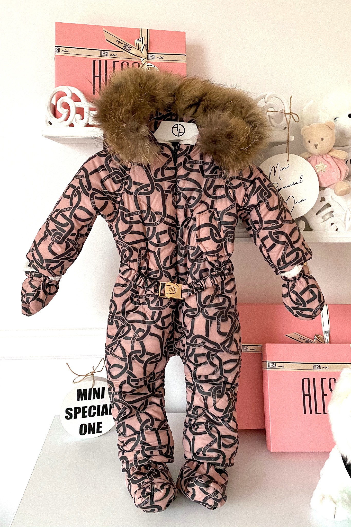 Alessa Mini Luxury Cosmonaut Cu Blană Naturală - Imagine 12