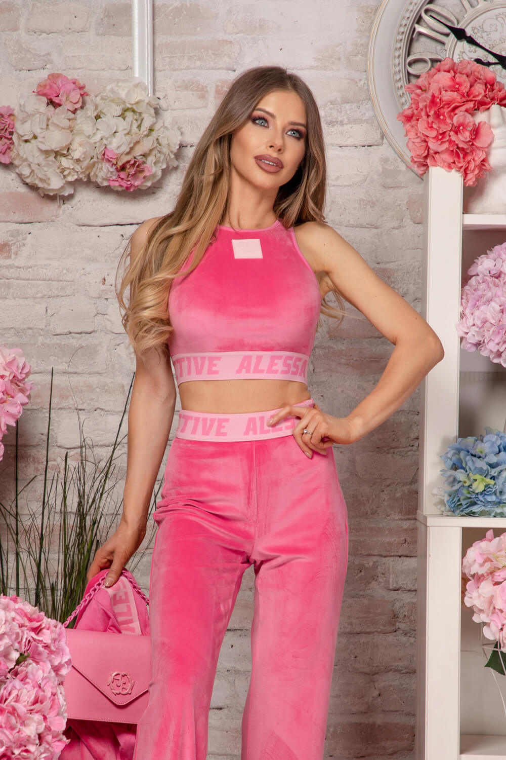 Candy Crush Cropped Plush Top - New Pink - Imagine 10
