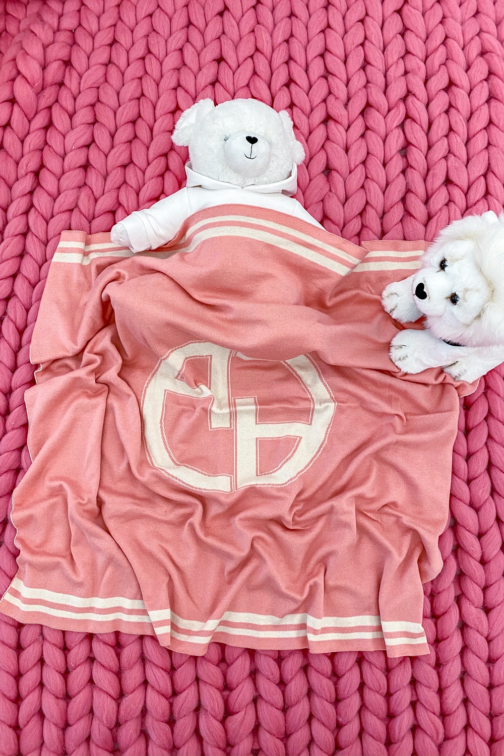 Alessa mini Logo Pătură din tricotaj pink - Imagine 8