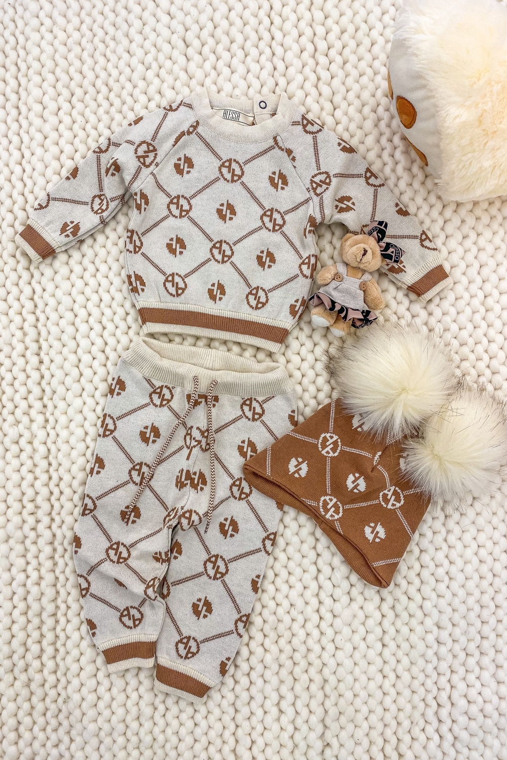 Alessa mini Religion pantaloni din tricot - crem - Imagine 9