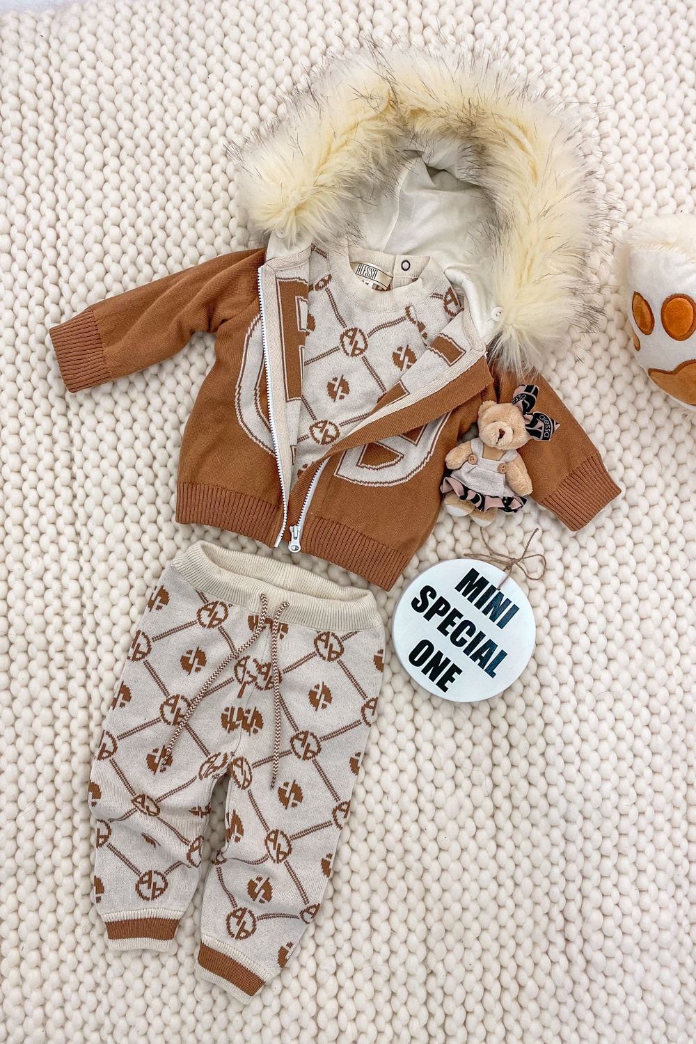 Alessa mini Religion pantaloni din tricot - crem - Imagine 8