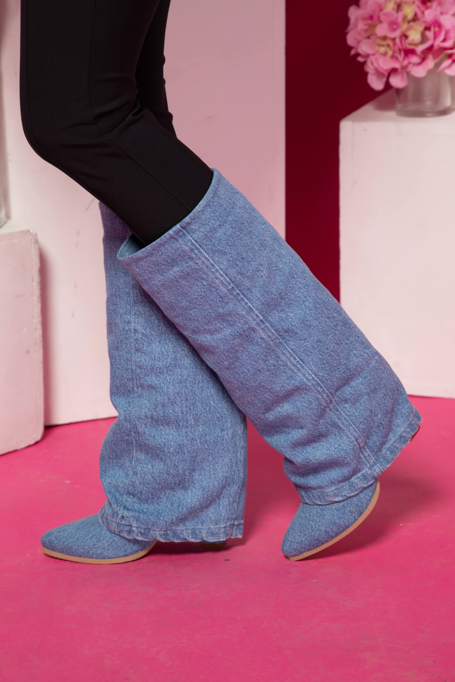 Strut Perfection Cizme - Denim - Imagine 20