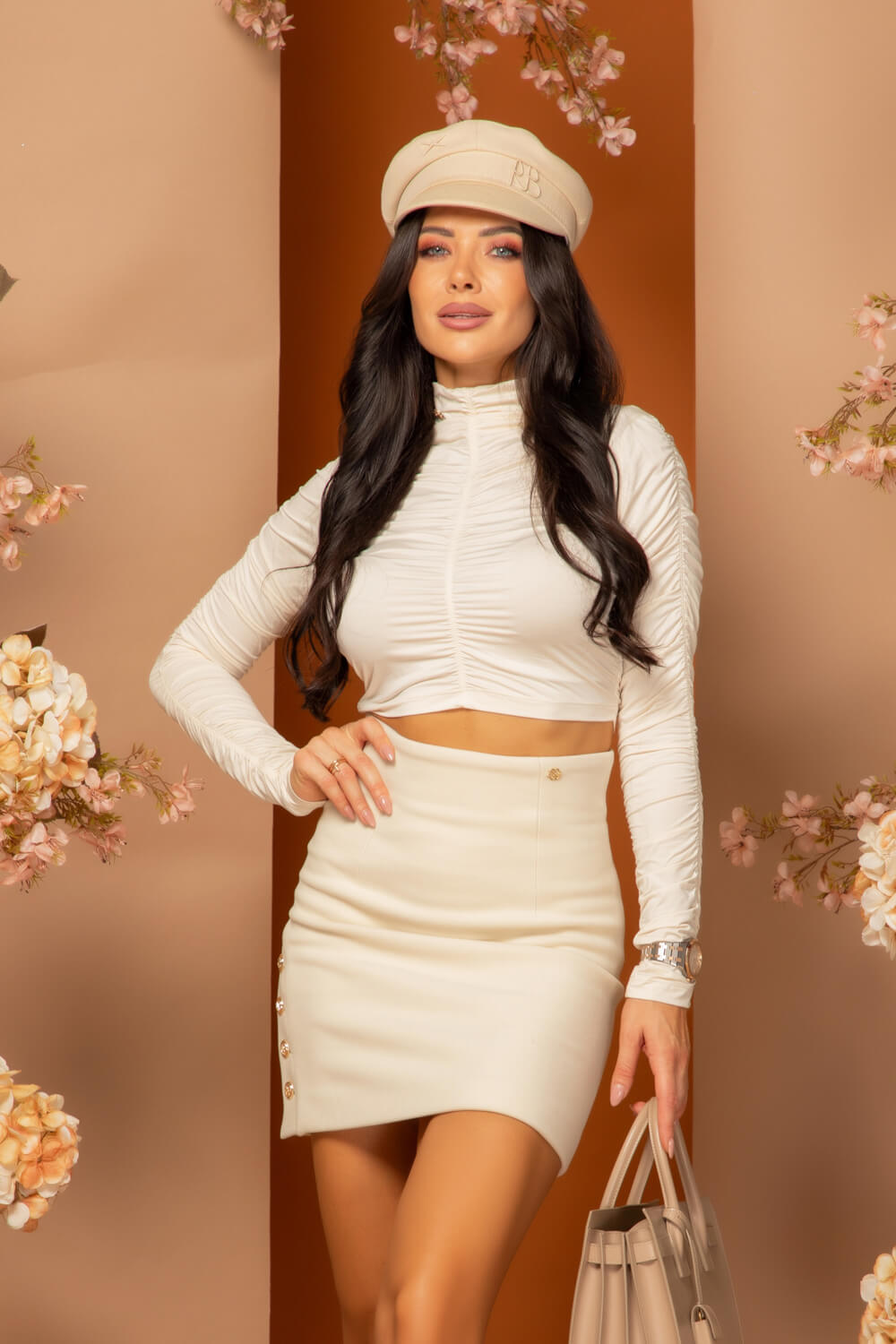 Chic Catch Fustă - Ecru - Imagine 26