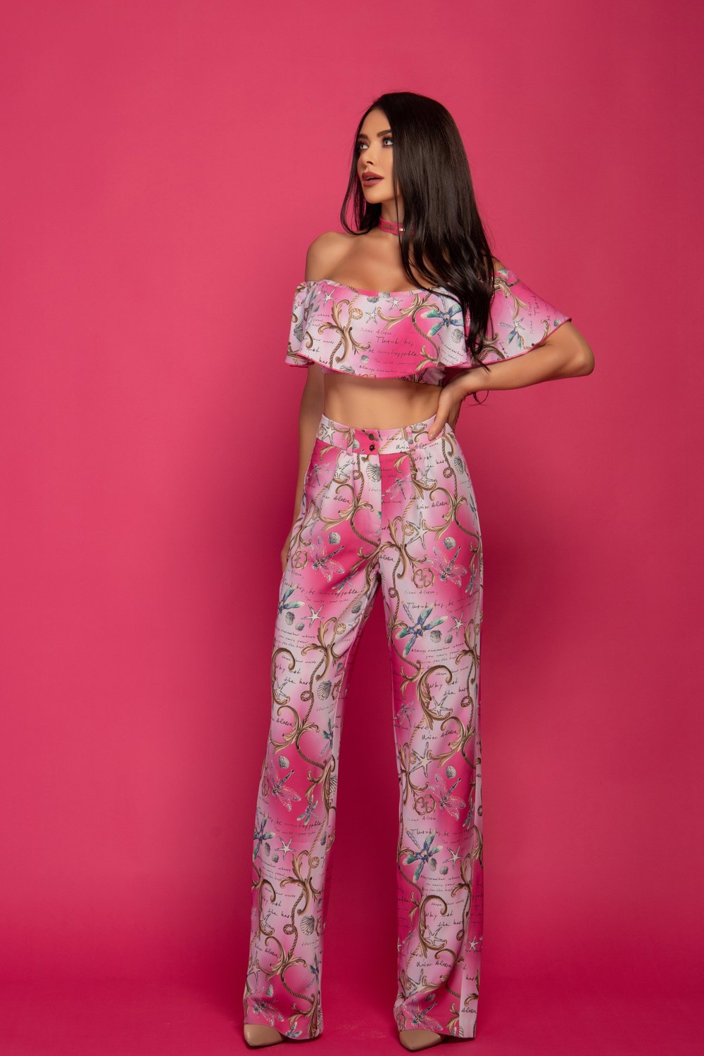 All I Want Is A Yacht Pantalon - Pink print - Imagine 7