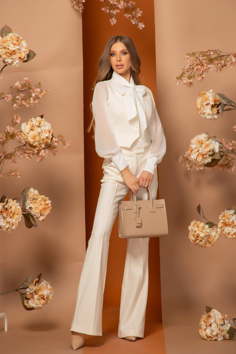 Old money Vestă - Soft Beige - Imagine 26