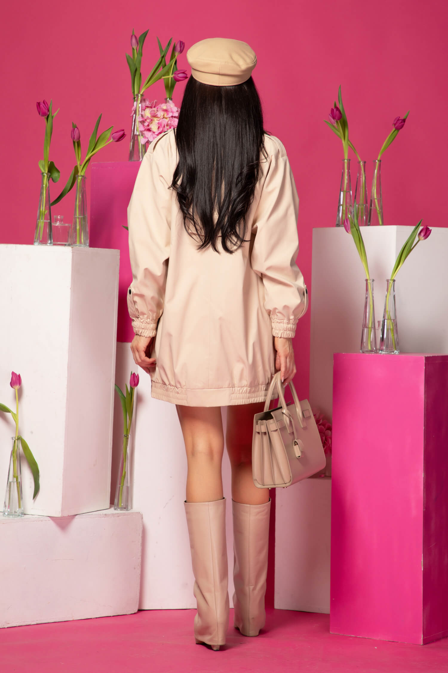 Serene Drift Jachetă Bomber - Soft Beige - Imagine 15