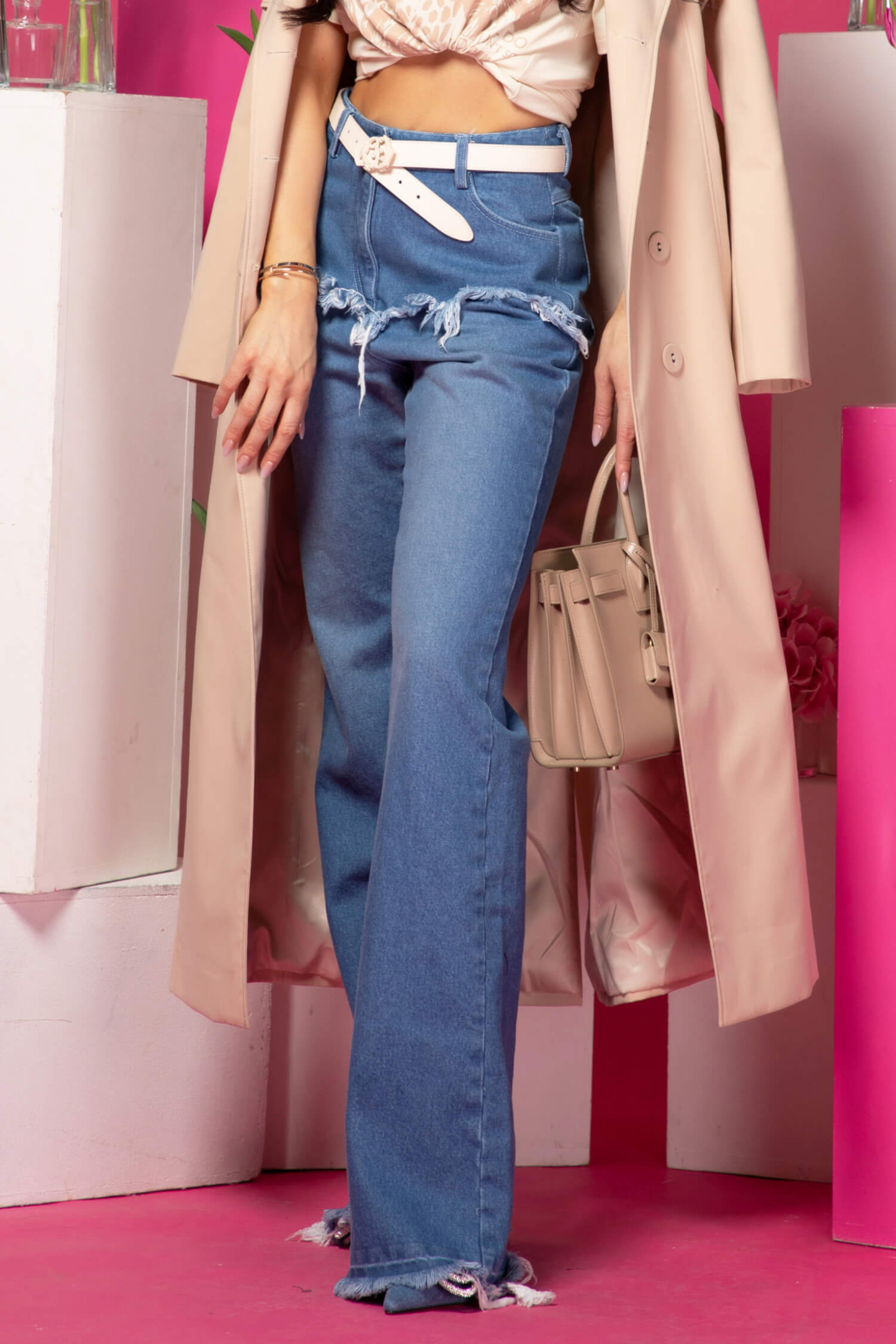 Blugi Fierce Femininity - Denim Blue - Imagine 38