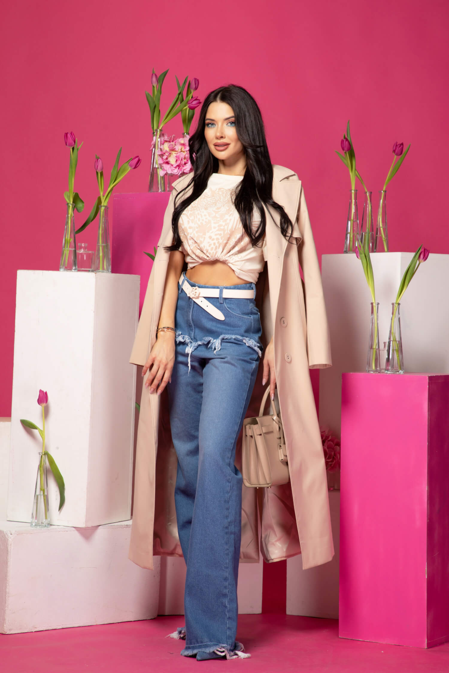 Blugi Fierce Femininity - Denim Blue - Imagine 39