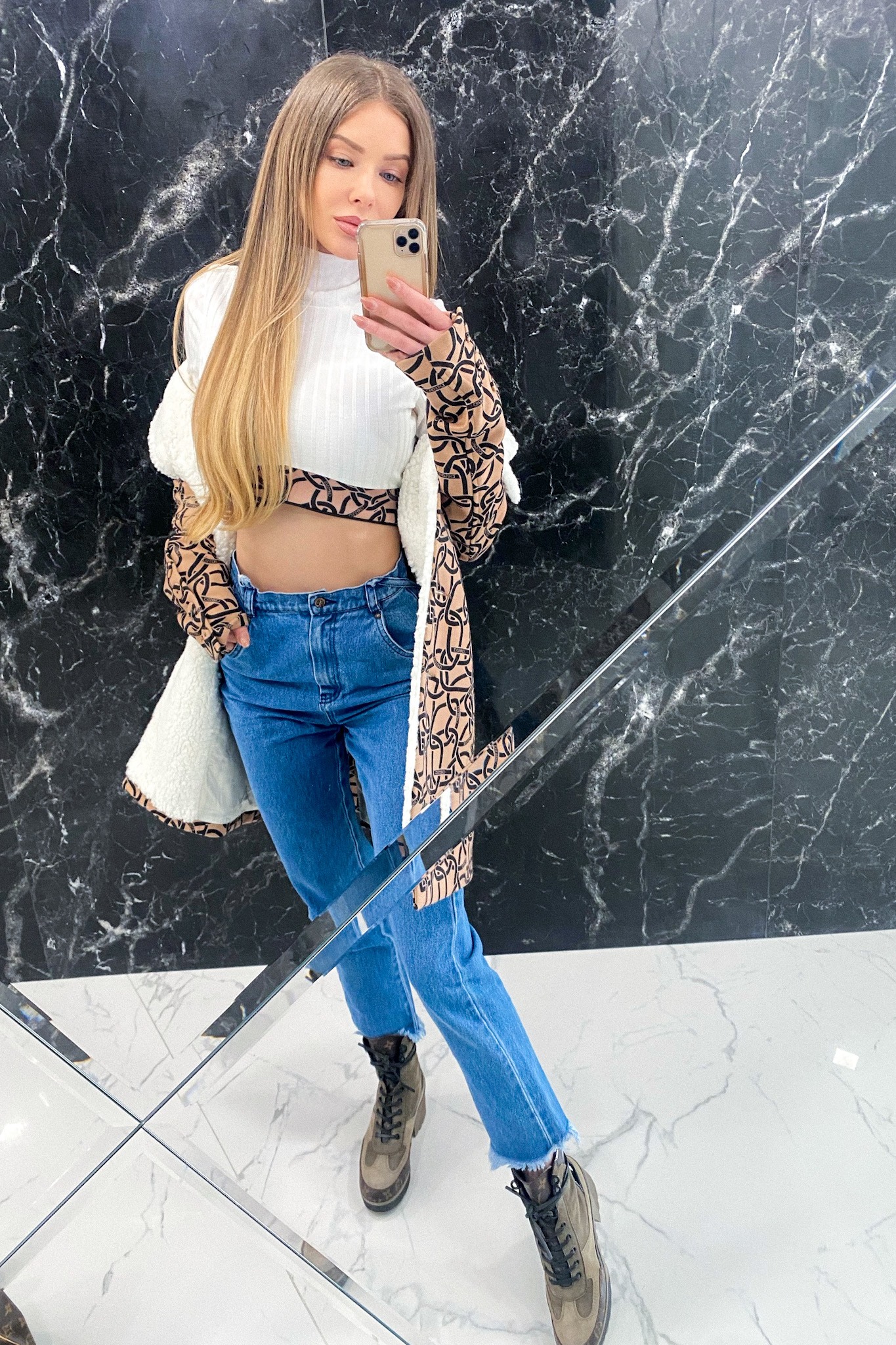 Alessa luxury crop-top-polo - Ecru - Imagine 13