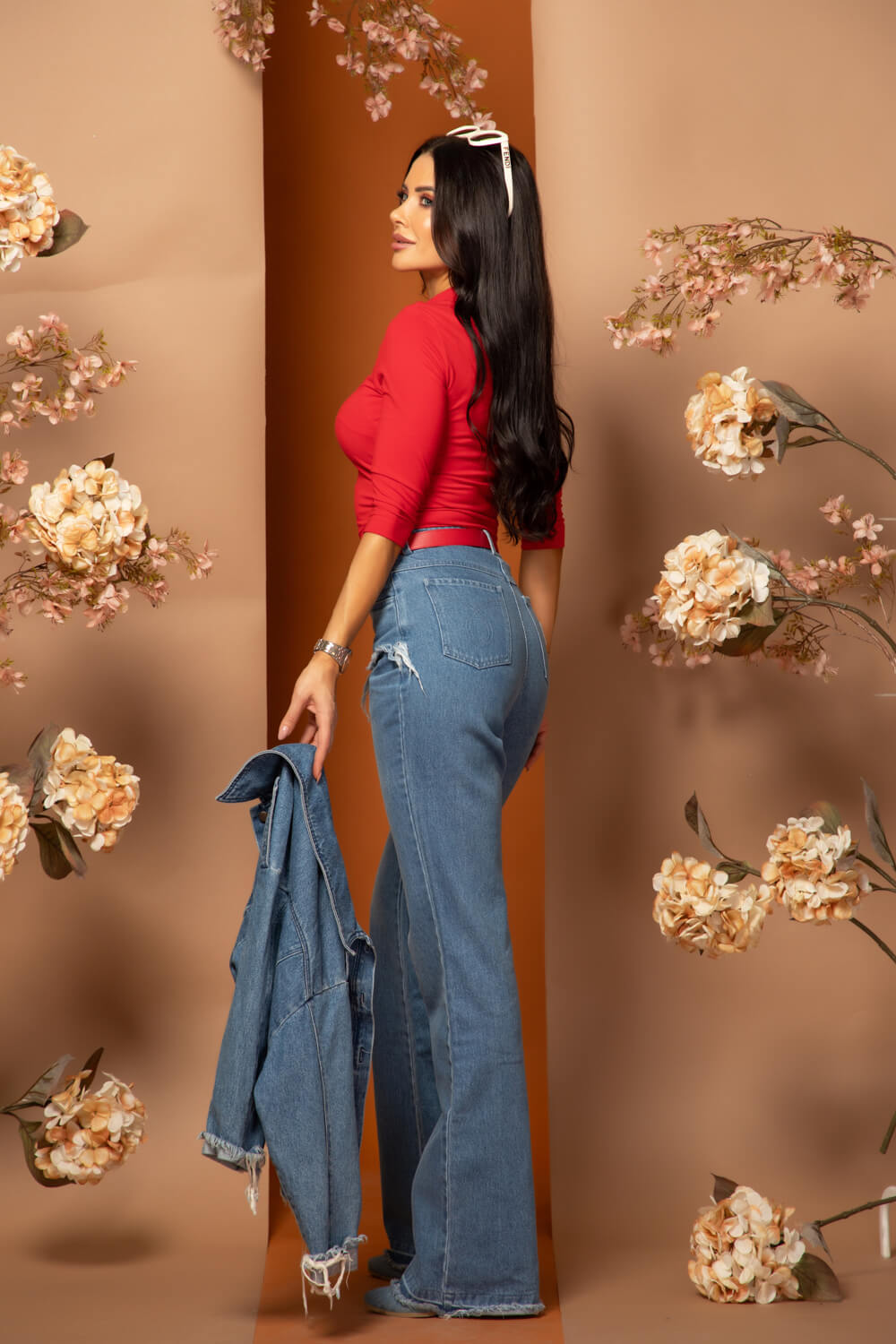 Bluza Stylish Everyday cu mânecă 3/4 - Red - Imagine 8