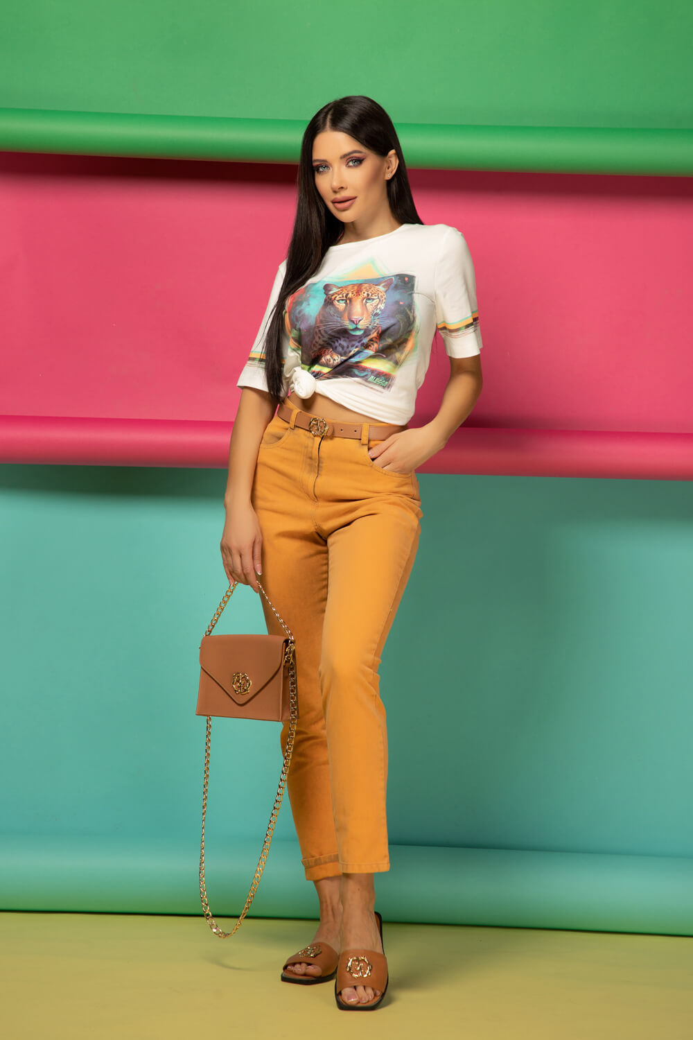 Style Revolution Tricou din Bumbac - Soft Beige - Imagine 17