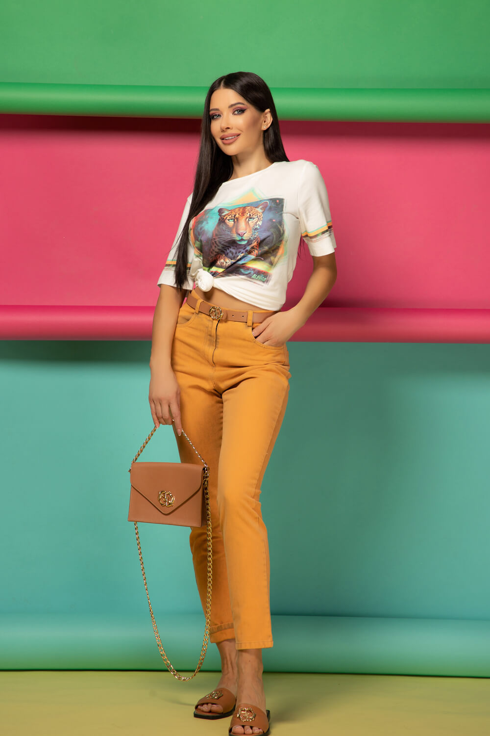 Style Revolution Tricou din Bumbac - Soft Beige - Imagine 18