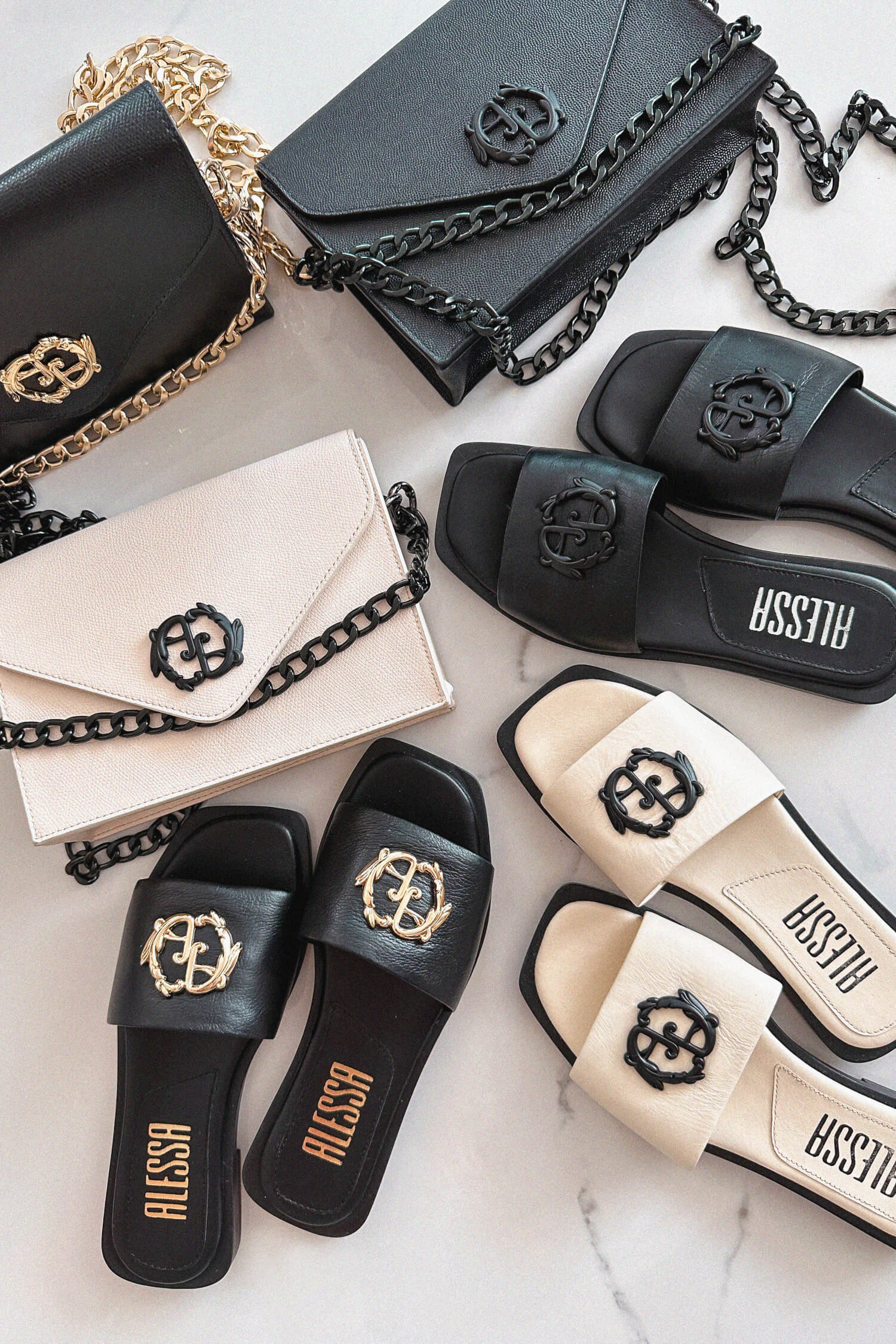 Rococo Logo Geantă - Black/Gold - Imagine 8