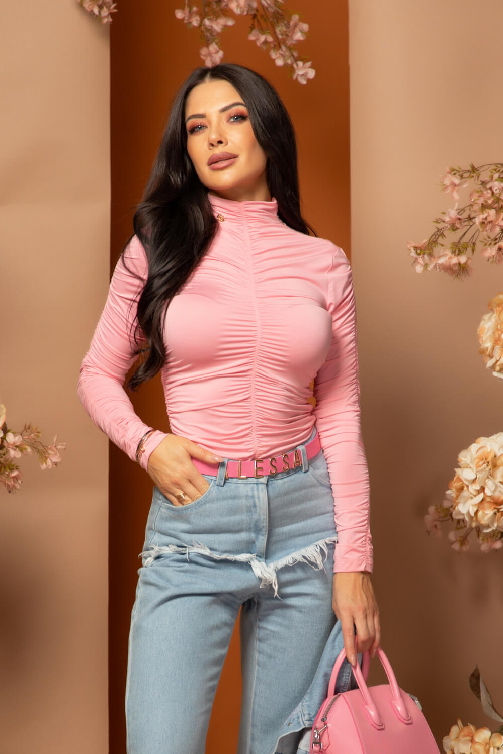 Glance Stealer Bluza-Polo - Light Pink - Imagine 10