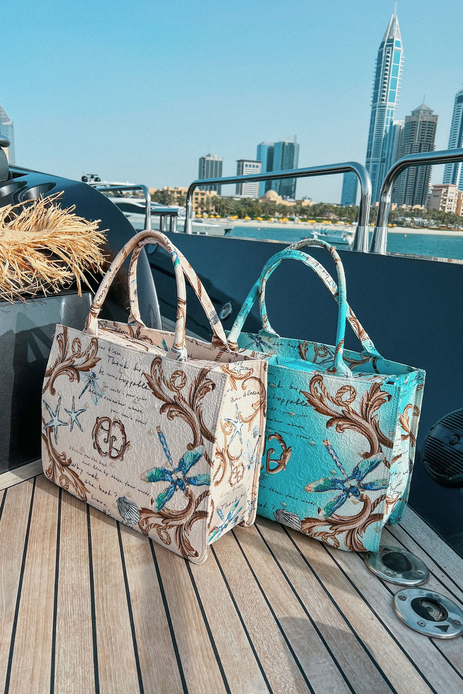 All I Want Is A Yacht Geantă - Beige - Imagine 8