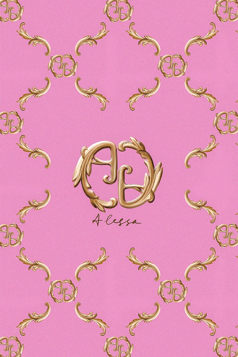 Alessa Rococo prosop de plajă - roz - Imagine 2
