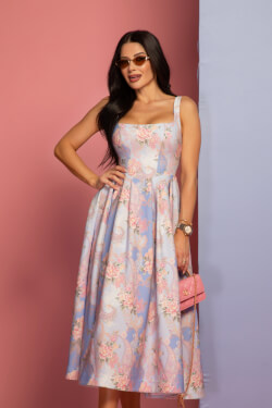 A Touch of Romance Rochie Midi - Vista Blue