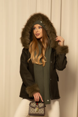 Winter Whisper Fular Tricotat - Military