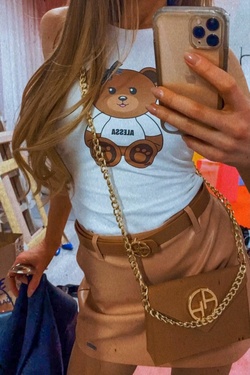 Alessa bear Top - Ecru