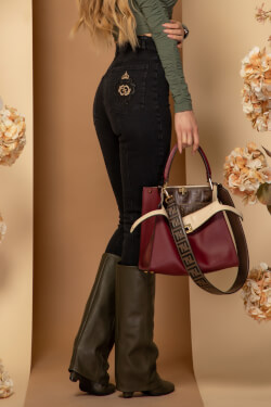 Luxury Classic Slim Fit Blugi - Black