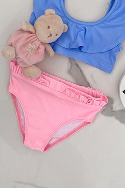 Eternal Sunshine mini Costum de baie Bikini cu volane Ruffles - Light Pink
