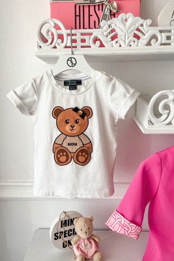 Alessa Bear Mini T-Shirt - Ecru
