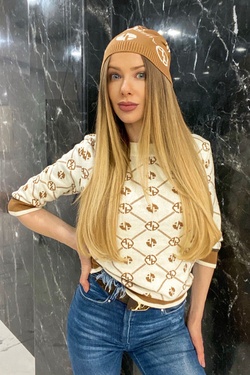 Alessa religion căciulă din tricotaj - mocca