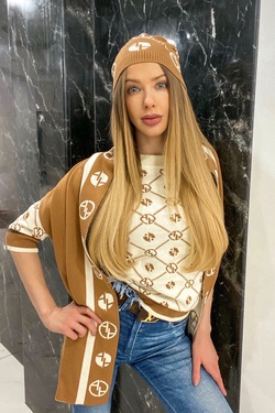 Alessa religion fular tricotat - moka