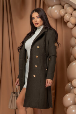 Chic Catch Palton cu lână - Green