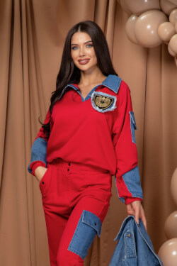 Slay All Day Bluza Sport - Red