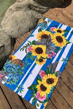 Keep on shining Prosop de plajă - albastru